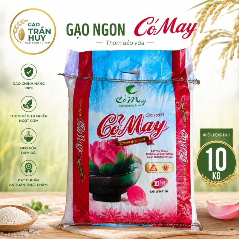Gạo Cỏ May Chính Hãng – Gạo Ngon Miền Tây Cơm Mềm Dẻo Vừa Cho Gia Đình